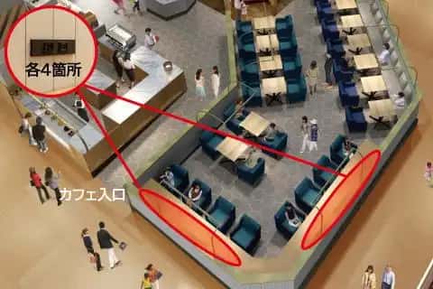 POINT01
ラウンジエリアの利便性